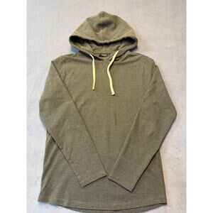 Hedge Men's Pullover Textured Sweatshirt Hoodie  Grey Sweater Casual Size Small